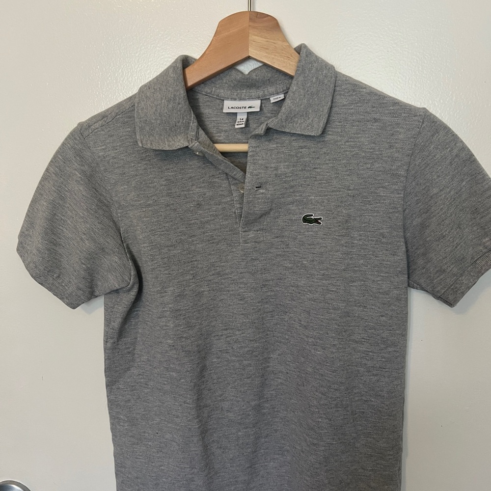 Lacoste Youth Grey Polo Shirt